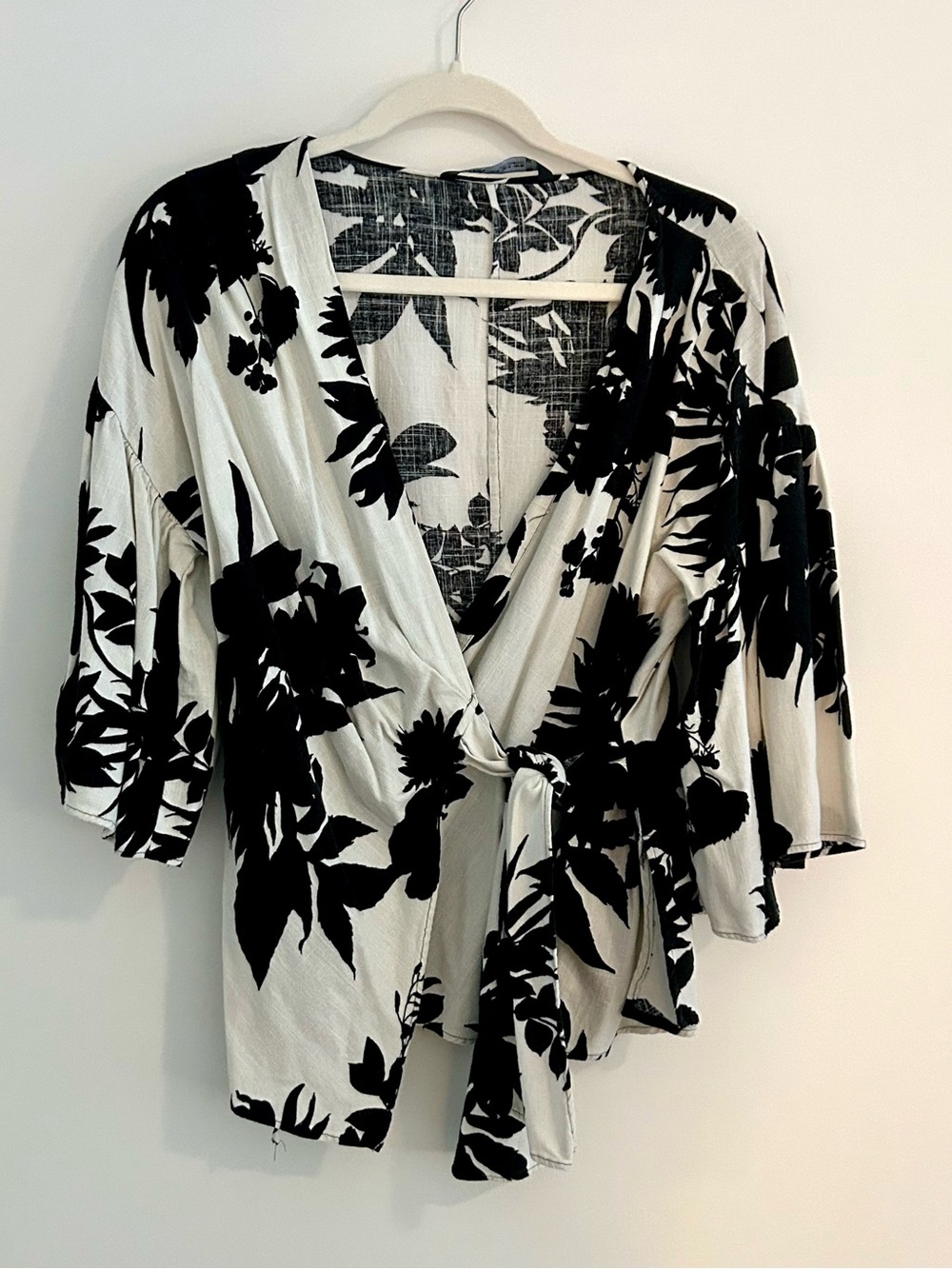 Zara Floral Wrap Top